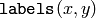 \texttt{labels}(x, y)