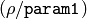 (\rho / \texttt{param1})