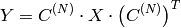 Y = C^{(N)} \cdot X \cdot \left (C^{(N)} \right )^T