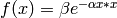 f(x)=\beta e^{-\alpha x*x}