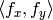 \left<f_x, f_y\right>