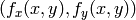 (f_x(x,y), f_y(x,y))