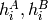 h^A_i, h^B_i
