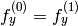 f^{(0)}_y=f^{(1)}_y